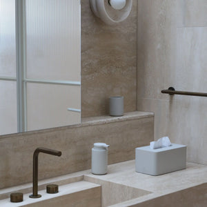 DESIGNSTUFF ARC Rectangle Tissue Box | Stone