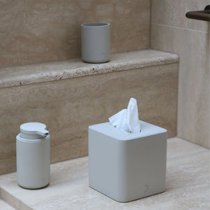 Designstuff ARC Square Tissue Box | Stone