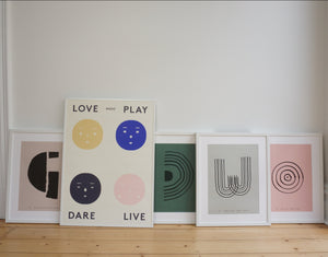 Alphabet Spaghetti by ATWTP - D Print by PAPER COLLECTIVE (paper-collective-alphabet-poster-print-d-print)