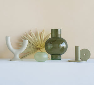 Dappled Candle Holder | Spray Green by URBAN NATURE CULTURE (urban-nature-culture-candle-holder-dappled-spray-green)