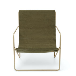 Desert Lounge Chair | Cashmere/Olive by FERM LIVING (desert-lounge-chair-cashmere-stripe)