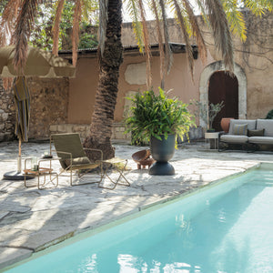 Desert Lounge Chair | Cashmere/Olive by FERM LIVING (desert-lounge-chair-cashmere-stripe)