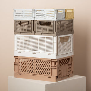 Slant Collapsible Crate | XS | 17 x 13cm | Grey (2pc) by DESIGNSTUFF (slant-collapsible-crate-xs-17-x-13cm-grey)