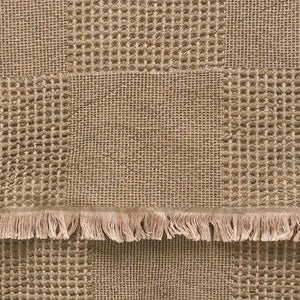 Duello Waffle Throw | Army Green by ANZA TEXTILE COMPANY (anza-duello-waffle-throw-army-green)