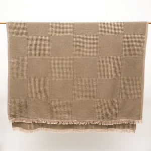 Duello Waffle Throw | Army Green by ANZA TEXTILE COMPANY (anza-duello-waffle-throw-army-green)