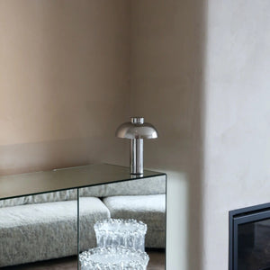 Designstuff Elio Pillar Portable Lamp | Chrome/Chrome