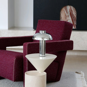 Designstuff Elio Pillar Portable Lamp | Chrome/Chrome