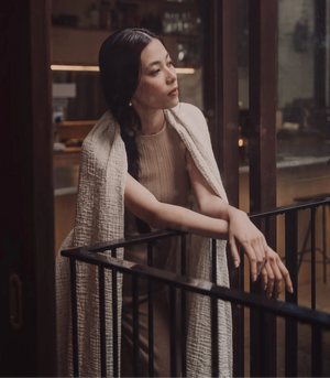 Enes Throw | Cream/Black Speckle by SAARDÉ (saarde-arches-throw-black-off-white)