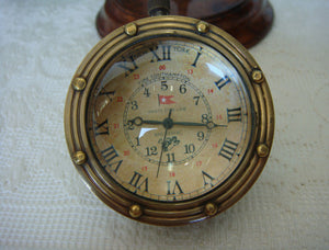 Porthole Eye of Time Clock - Bronze by AUTHENTIC MODELS (stand-for-eye-of-time-nickel-16)