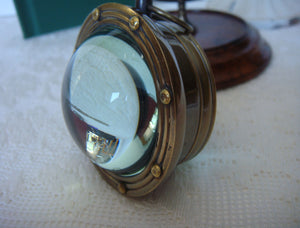 Porthole Eye of Time Clock - Bronze by AUTHENTIC MODELS (stand-for-eye-of-time-nickel-16)