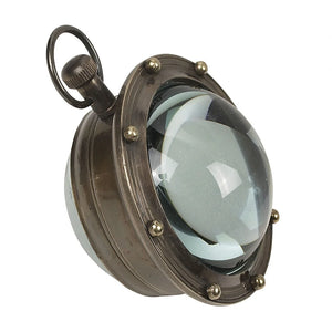 Porthole Eye of Time Clock - Bronze by AUTHENTIC MODELS (stand-for-eye-of-time-nickel-16)