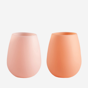 FEGG Silicone Tumblers | Peach+Petal by PORTER GREEN (fegg-unbreakable-silicone-tumblers-peach-petal)