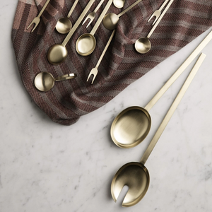 Fein Salad Servers | Brass by FERM LIVING (fein-salad-servers-brass)