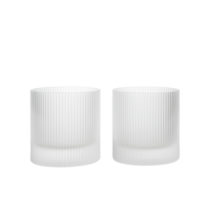 Ferm Living Ripple Tumbler Glasses | Set of 2 | Clear