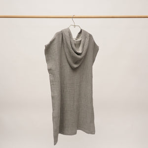 Flow Kids Poncho S/M | Charcoal Grey by ANZA TEXTILE COMPANY (anza-flow-kids-poncho-charcoal-grey-m-l)