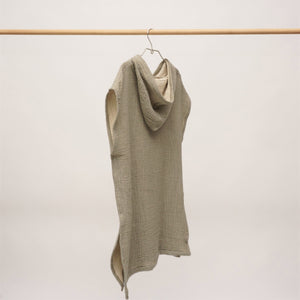 Flow Kids Poncho S/M | Olive Grey by ANZA TEXTILE COMPANY (anza-flow-kids-poncho-olive-grey-m-l)