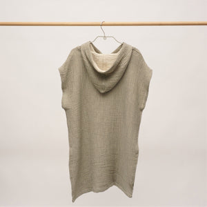 Flow Kids Poncho S/M | Olive Grey by ANZA TEXTILE COMPANY (anza-flow-kids-poncho-olive-grey-m-l)