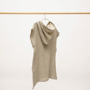 Flow Kids Poncho XS/S | Olive Grey by ANZA TEXTILE COMPANY (anza-flow-kids-poncho-olive-grey-s-m)