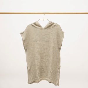 Flow Kids Poncho XS/S | Olive Grey by ANZA TEXTILE COMPANY (anza-flow-kids-poncho-olive-grey-s-m)