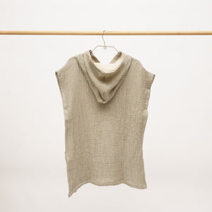 Flow Kids Poncho XS/S | Olive Grey by ANZA TEXTILE COMPANY (anza-flow-kids-poncho-olive-grey-s-m)