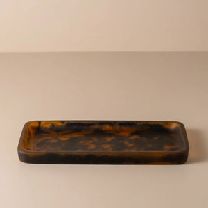 Flow Resin Bathroom Caddy/Tray | Earth by SAARDÉ (resin-bathroom-caddy-tray-shell-copy)