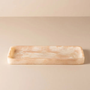 Flow Resin Bathroom Caddy/Tray | Shell by SAARDÉ (resin-bathroom-caddy-tray-shell)