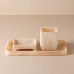 Flow Resin Bathroom Caddy/Tray | Shell by SAARDÉ (resin-bathroom-caddy-tray-shell)