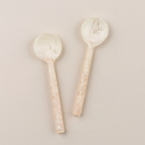 Flow Resin Salad Servers | Peach Blush by SAARDÉ (flow-resin-salad-servers-peach-blush)