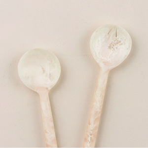 Flow Resin Salad Servers | Peach Blush by SAARDÉ (flow-resin-salad-servers-peach-blush)