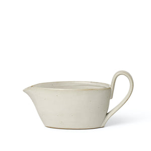 Flow Sauce Boat | Off White Speckle by FERM LIVING (flow-sauce-boat-off-white-speckle)