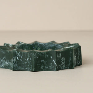 Flow Resin Sun Dish | Dark Jade by SAARDÉ (flow-resin-sun-dish-dark-jade)