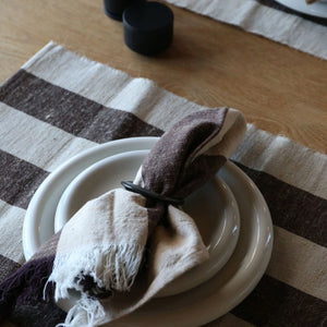 Flow Napkin Rings | Set 4 | Black Brass