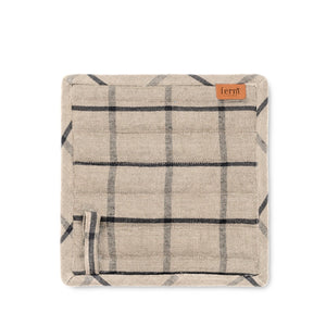 Hale Pot Holders | Set of 2 | Sand/Black by FERM LIVING (hale-pot-holders-set-of-2-sand-black)