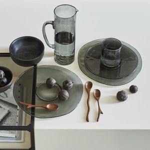 Hammered Glass Jug | Ebony by URBAN NATURE CULTURE (urban-nature-culture-jug-hammered-glass-ebony)