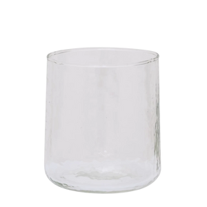 Hammered Glass Tumbler | Clear Set of 4 by URBAN NATURE CULTURE (urban-nature-culture-tumbler-hammered-glass-transparent)
