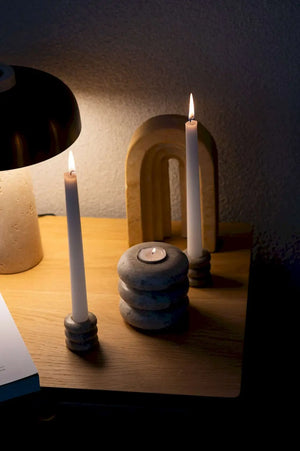 Madisson Candle holder | Brown Marble by BLOOMINGVILLE (madisson-votive-candlestick-brown-marble)