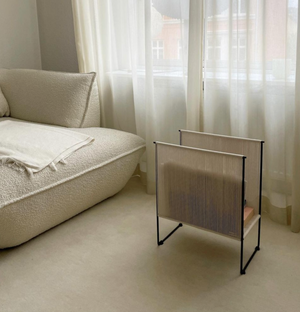 STRING Magazine Holder - Ivory/Black by HUBSCH (hubsch-string-magazine-holder)