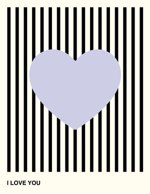 Card | I Love You Lavender Heart by LETTUCE (card-i-love-you-lavender-heart)
