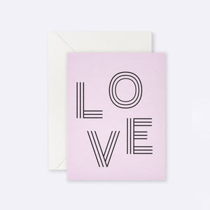 Card | Love Stripe Letters by LETTUCE (card-love-stripe-letters)