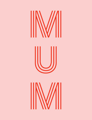Card | Mum Stripe Letters by LETTUCE (card-mum-stripe-letters)