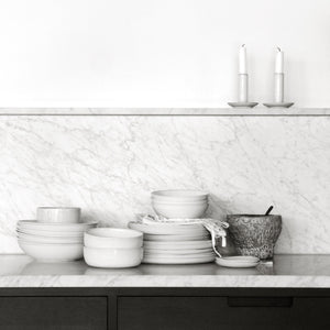 Lou Candle Holder | Grey White by TELL ME MORE (tell-me-more-lou-candle-holder-white)