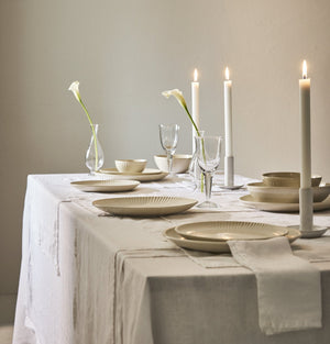 Lou Candle Holder | Grey White by TELL ME MORE (tell-me-more-lou-candle-holder-white)