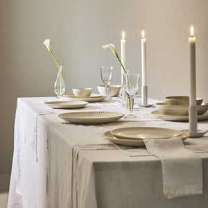 Tell Me More Table Cloth Linen 145x330 | Warm Grey