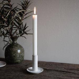 Lou Candle Holder | Grey White by TELL ME MORE (tell-me-more-lou-candle-holder-white)