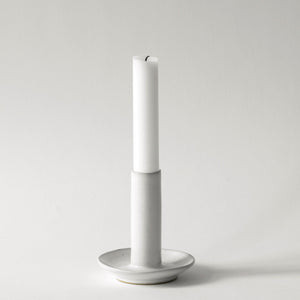 Lou Candle Holder | Grey White by TELL ME MORE (tell-me-more-lou-candle-holder-white)