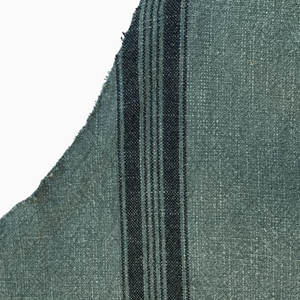 Striped Apron w/fringe | Ivy Green by MADAM STOLTZ (apron-linen-gingham-natural)