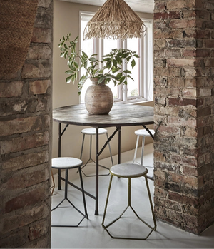 Marcello Iron and Marble Stool - Grey by IB LAURSEN (affari-of-sweden-marcello-stool-s-grey)