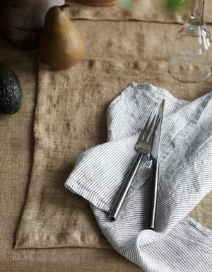 Linen Table Napkin | Pinstripe by TELL ME MORE (copy-of-tell-me-more-linen-table-napkins-pinstripe)