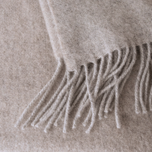 Saardè Merino Wool Throw | Latte/Grey