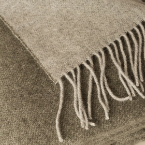 Saardè Merino Wool Throw | Olive/Grey